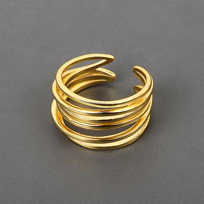 China Wholesale Casual/Sports Women's Simple Hand Jewelry CIA Simple Hand Ring Opening Irregular Multilayer Irregular Thin Rings for sale