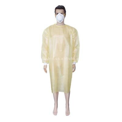 China Gernal Medical Medical Gown AAMI Level-2 pp+pe Disposable Isolation Gown With Ultrasonic Welding for sale