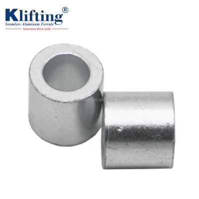 China Aluminum Round Wire Rope Fittings Sleeve Stop Button For Wire Rope End Fittings for sale