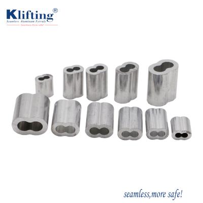 China Din3093 Stainless Steel Metal Wire Rope Fittings Crimp Aluminum Pipe Ferrule Flange Fittings Common Oval Lifting Sleeve For Pipes for sale