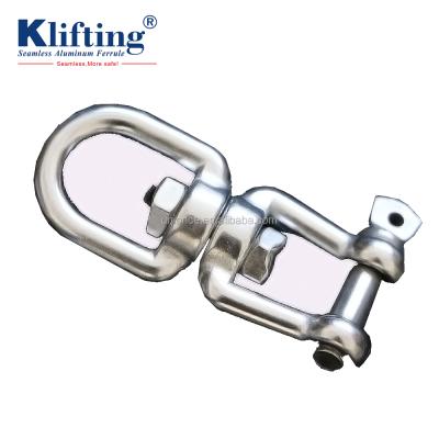 China Stainless Steel Lifting Eye Swivel For Cable Rope Swivel Double Eye Swivel for sale