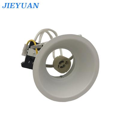 China Modern Aluminum LED Downlight Parts Recess Ceiling Light Anti-glare Reflector GU10 LED Lighting Frame MR16 Lamp Frame for sale