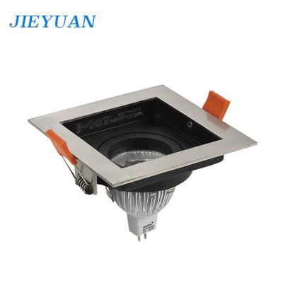 China Indoor Square Spotlight Aluminum Housing GU10 AR111 Downlight Lamp LED Spotlight Hot Selling For Office Hotel for sale