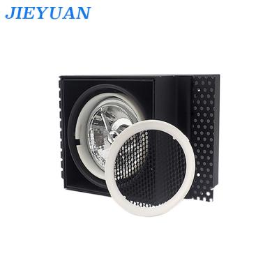 China Hotel New Product 10w 18w 1 Head Grill Light Fixture Recessed Ceiling Square LED Grille Panel Light for sale