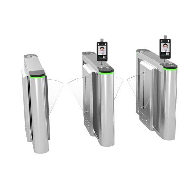 China Stainless steel/according to customer needs metro station entrance and exit management turnstile flap wing revolving gate rotating automatic barrier wing gate for sale