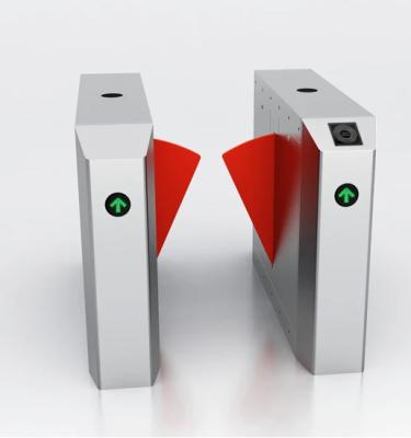 China Stainless Steel / According to Temperature Office Customer Needs Wing Turnstile Flap Door Face Recognition and Access Control for sale