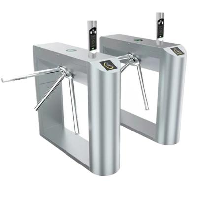 China Stainless steel/according to customer needs fingerprint barcode card reader system supermarket tripod turnstile gate pedestrian access control for sale