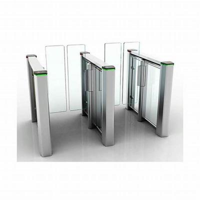 China Stainless Steel / According To Customer Requirements Automatic Electronic Swing Type Sliding Door Security Entrance Guard DC Motor Swing Barrier Sliding Gate for sale