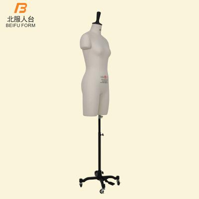 China BEIFU FORM Dummy Mannequin Female Half Body Torso Stand with Collapsible Shoulders For Garment Tailor Draping en venta