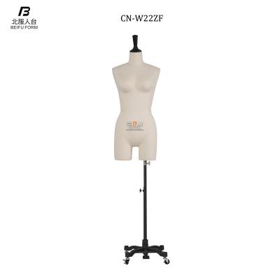 China Adjustable Female Tailor Mannequin In Half Body International Standard for sale