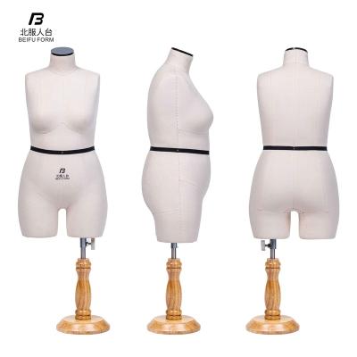 중국 Beifuform Global mini platform high quality plus size 18 mini mannequin with wooden stoving varnish base for tailor designer 판매용