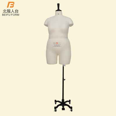 중국 Beifuform plus szie female mannequin Adjustable height full torso form GB size 18 half body dress form for tailors 판매용