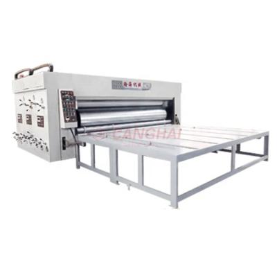 China Semi-automatic building material stores 2 color printer slotter diecutter machine1200 2400mm for sale