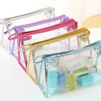 China Reusable Wholesale Promotional Makeup Bag Transparent Gift PVC Cosmetic Bag for sale