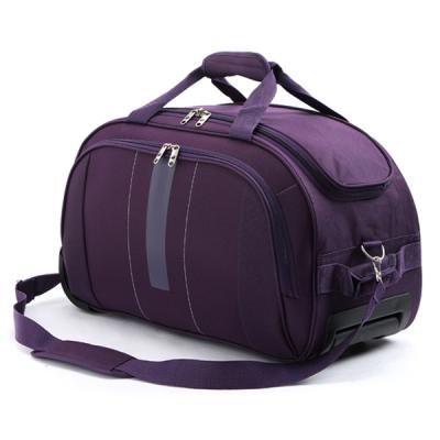 China Polyester Reusable Cheap Custom Made Travel Trolley Bags Luggage Bag With 2 Wheels for sale