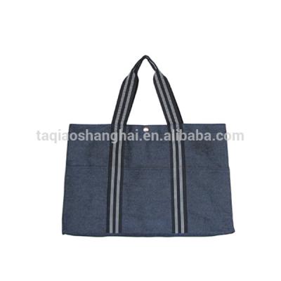 China Reusable Promotional Canvas Brand Handbag Fashion Design Cheap Folding Shoulder Bag for sale