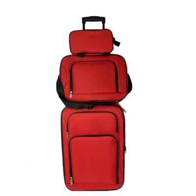 China Wholesale Long Distance Travel Design New Luggage Set High Quality Soft Trolley Case for sale