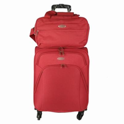 China Travel On Outdoor Cheap Business Or Low Price Polyester Soft Trolley Luggage Case With Cosmetic Bag for sale