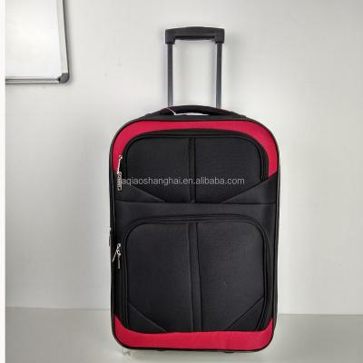 China Cheap Polyester EVA Soft Printed Suitcases 20