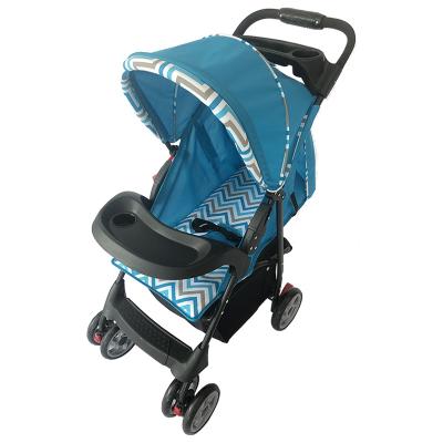 China Baby Stroller 3in 1 Sunproof Blue Iron Tube Black Powder Coating Dust Prevention Baby Stroller - Doll Walker for sale