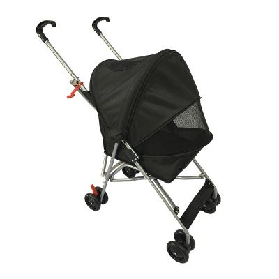 China Viable Performance Quality Goods Sales Pure Black Airtight Minitype Pet Strollers For Dog Cat for sale