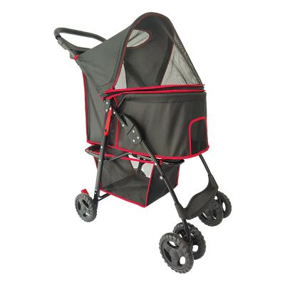 China Durable Excellent Factory Wholesale Performance Removable Easy Install Portable Dog Trolley Pet Stroller for sale