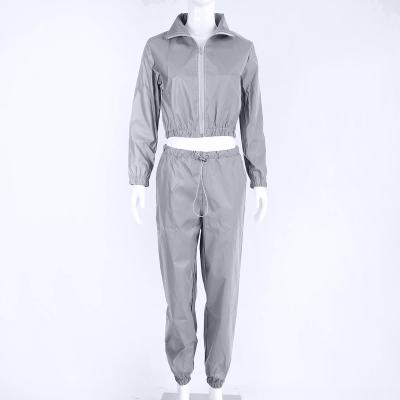 China Fashion New Breathable Reflective Leisure Suit Two-piece Suit for sale