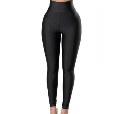 China Breathable Fitness Fashion Plus Size High Waist Leather Women's Leggings for sale