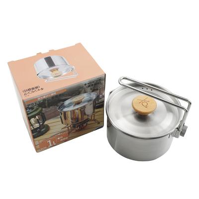 China Outdoor Activities Best Selling Outdoor Set Portable Boiling Detachable Pot Kettle For Camping for sale