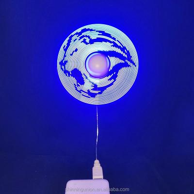 China Promotional USB Powerbank Fans Small Powerbank Promotional USB PC Fan - Portable USB Mini Fan with Light - Programmable LED Animation Fan for Computer Notebook for sale