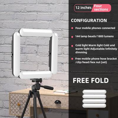 China Customized Color ABS Plastic 10 Inch FOLDABLE Ring Light Kit Photography Lighting for sale