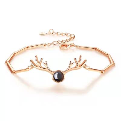 China Fashion Antler S925 Two Tone Silver Trendy Bracelet for sale