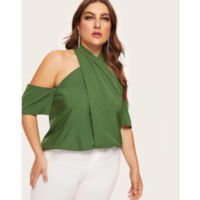 China Custom Made Tops Anti Shrink Selling Plus Size Women Apparel For Women's Blouse&Tops for sale