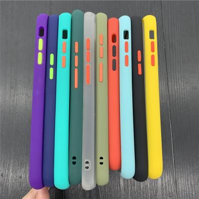 China Colorful PC tpu Keys Case Pc+tpu Skin Matte Feel Case Cover For iphone 11 12 pro max for sale