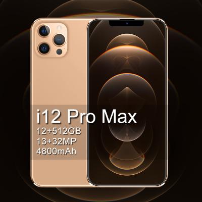 China Dual SIM Card Smart Phone i12promax Android Phone 6.7 Inch Shots Test Ultrathin Mobile Phone for sale