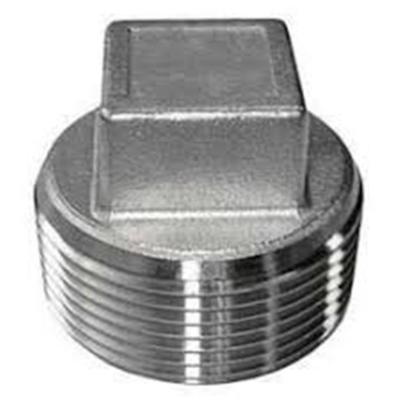 China Stainless steel SS316L casting pipe fitting forged square hex head thread plug for sale