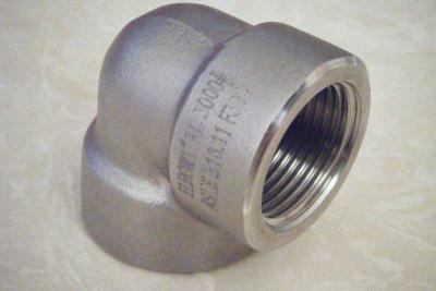 China Competitive Price Top quality Forged ASTM A350 LF 2. 90-deg. THD threaded elbow 3000# Manufacturer for sale