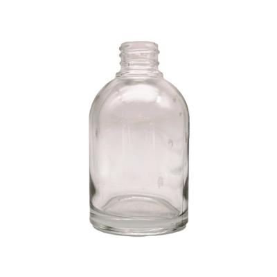 China Hot Sale Cosmetic Recycled Decorative Clear Round Reed Glass Diffuser Bottle 209ml for sale