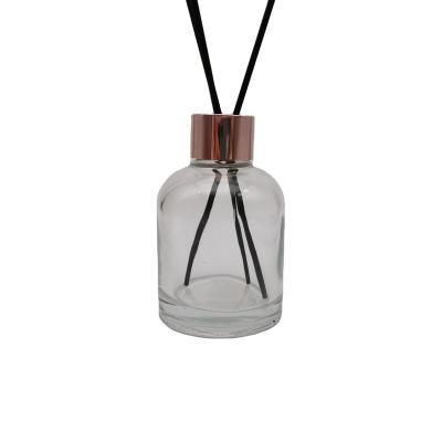 China Cosmetic Jar Cosmetic Belly Round Clear Round Reed Diffuser Bottle 157ml Aromatherapy Glass Bottle for sale