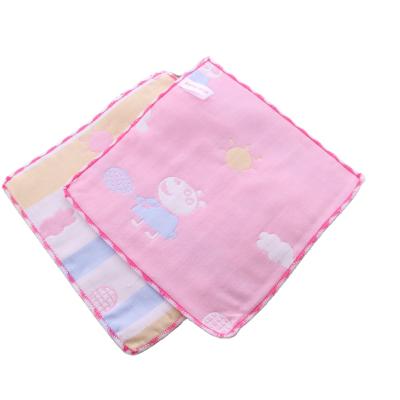 China Viable Factory Wholesale High Quality Cotton Children's Towel Baby Saliva Towel 100% Square Baby Bandana Bib for sale