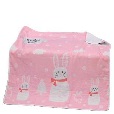 China Factory Outlet Sustainable 100% Cotton Kids Six-Layer Gauze Jacquard Bath Towel for sale