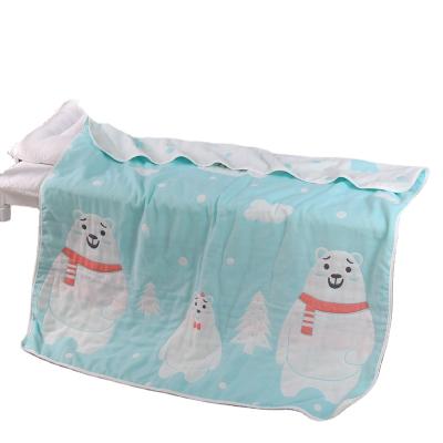 China Sustainably Promotion Hot Sale 100% Cotton Children Six-Layer Gauze Jacquard Bath Towel for sale