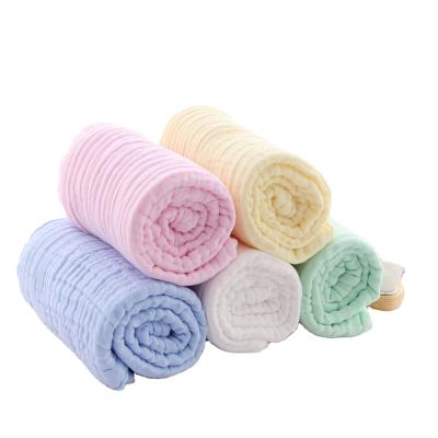 China Viable Customized High Quality Children's Bath Towel In Plain Density Solid Color Gauze for sale