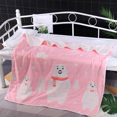 China Viable factory wholesale high quality 100% cotton children six-layer bath towel for sale