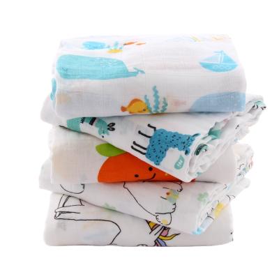 China Factory Price Popular Wholesale Hot Sale Viable Baby Bamboo Cotton Wrap Baby Blanket Newborn Wrap Wrap Can Be Custom Wrap for sale