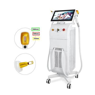 China Factory price 2 in 1 titanium 808 755 ice 1200w1600w 1064 dye removal OEM Picosegundo tattoo removal yag ND diode laser hair removal laser for sale