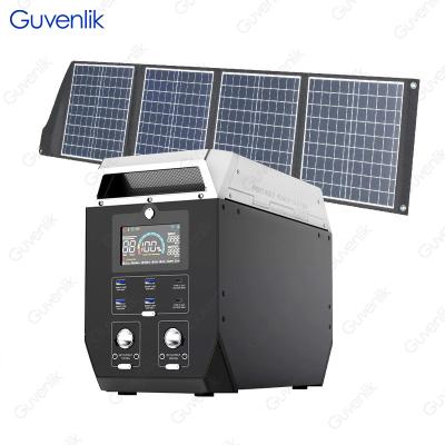 China Guvenlik Power Station Lithium Battery Power Supply Cordless Charging Outdoor Portable Backup Solar Generator for Camping Adventures for sale