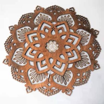 China Factory Supply Latest Modern Design Top Quality Mandala Yoga Room Night Light Custom Home Decor For Bedroom for sale