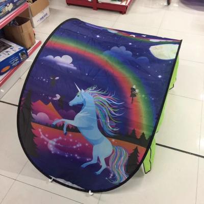 China Kids Play Tent Dream Tents Push In Tunnel Unicorn Canvas Room Automatic Private Teepee Magic Play Sleeping Tent For Kids for sale