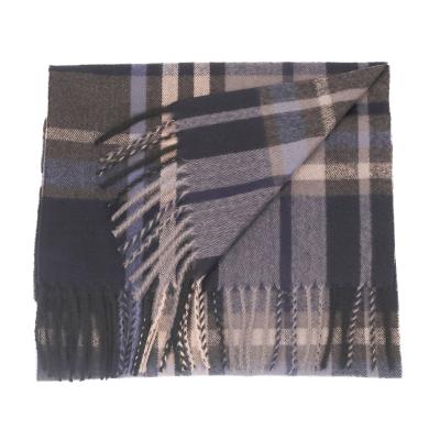 China 2021 High Quality Cheap Running Plaid Feeling Silky Gently Screen Thick Cotton Blend Winter Polyester Warm Custom Heavy Muslim Long Scarf For Men for sale